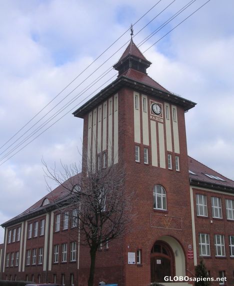 Postcard City Hall in Ustka 2