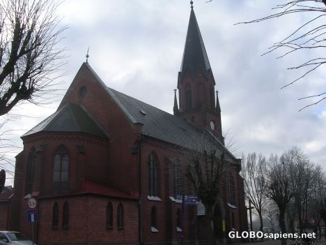 Postcard Most Holy Redeemer Church in Ustka