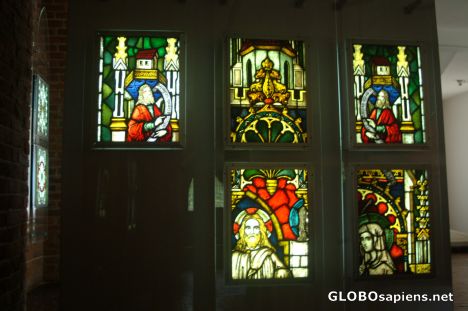 Postcard Stained-glass windows of Frombork