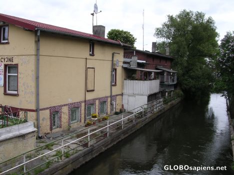 Postcard Starogard Gdanski - Canal river Wierzyca