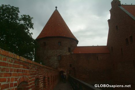 Postcard Teutonic castle in Bytów