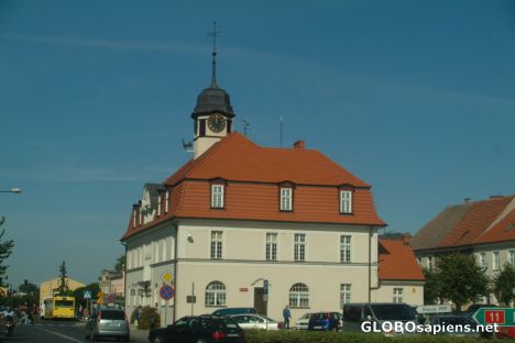 Postcard Baroque town hall in Kornik