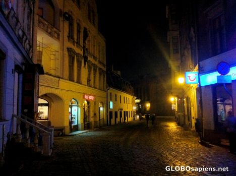 Postcard Torun (PL) - the historic centre by night