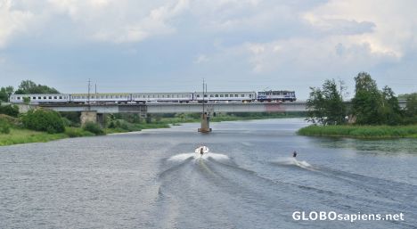 Postcard Malbork - railway bridge
