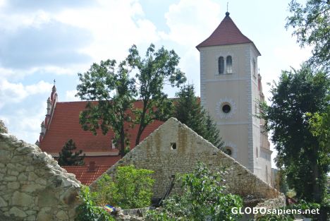 Postcard Janowiec - church