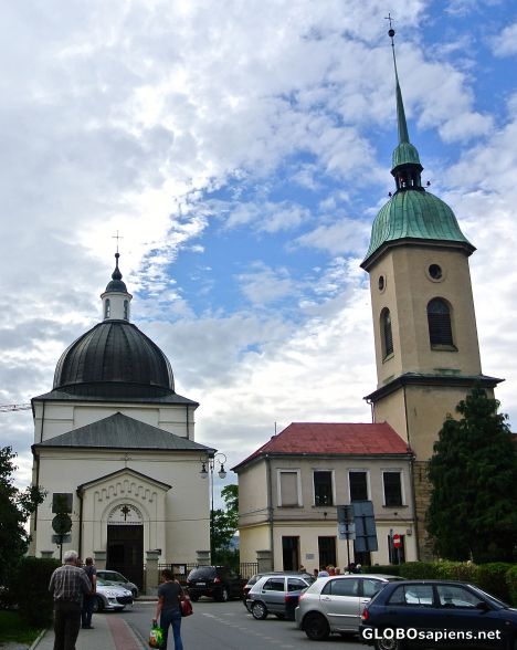 Postcard Nowy Sącz - Franciscan monastery complex