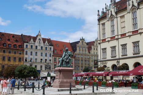 Postcard Main square in Wroclaw
