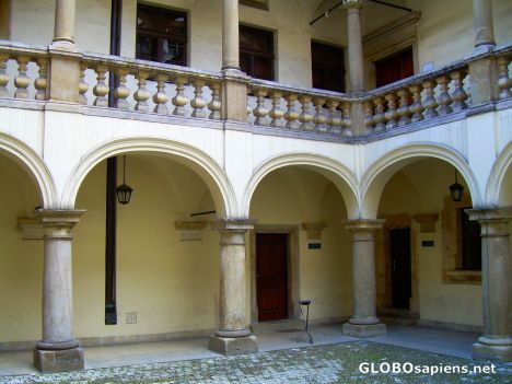 Postcard Collegium Iuridicum - courtyard