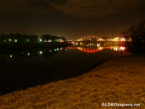 Postcard The Vistula by night