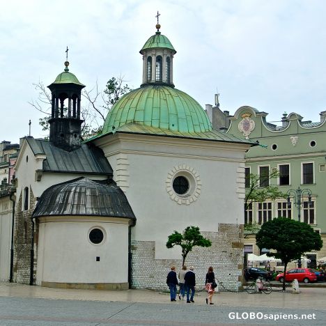 Postcard Kraków - Church of St. Adalbert