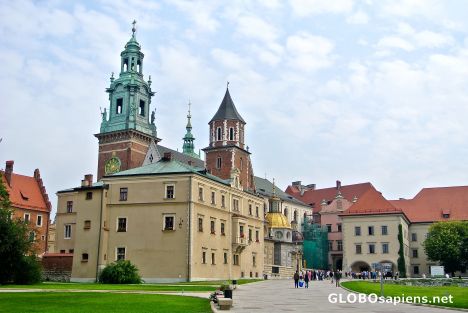Postcard Wawel Castle in Krakow