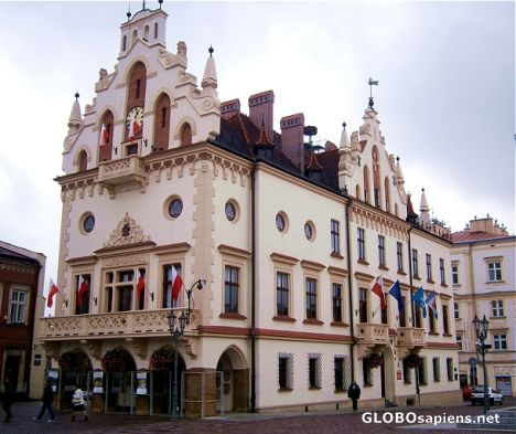 Postcard Town Hall in Rzeszow