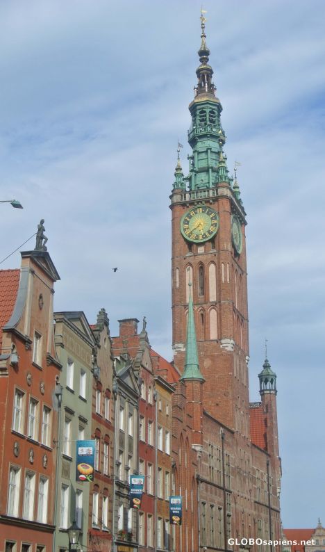 Postcard Main Town Hall in Gdansk