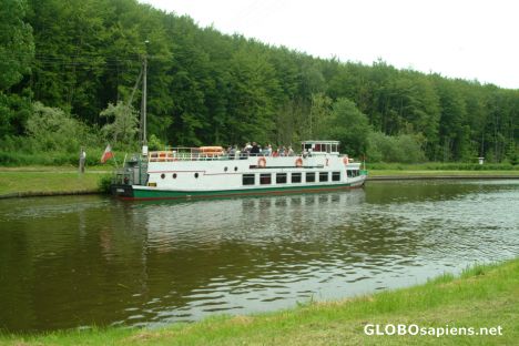Postcard Ship on Elblag Canal