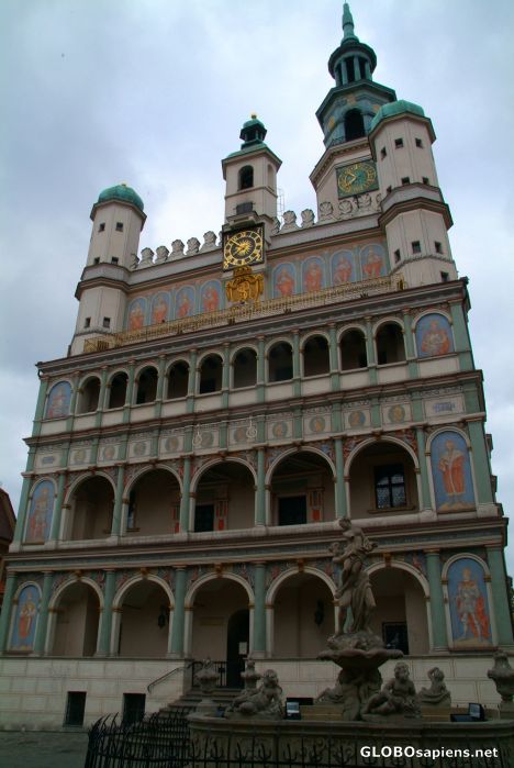 Postcard Poznan (PL) - the townhall facade