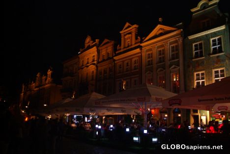 Postcard Poznan (PL) - Old Market Square at night
