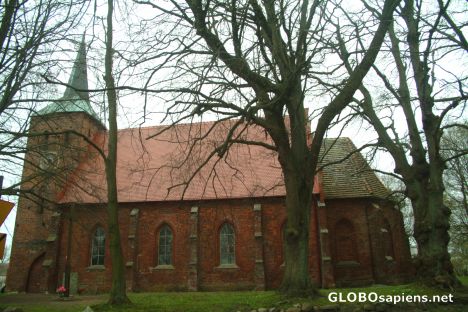 Postcard Church in Bukowo Morskie