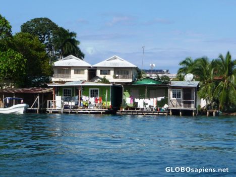 Postcard Typical Bocas Waterfront Buildings