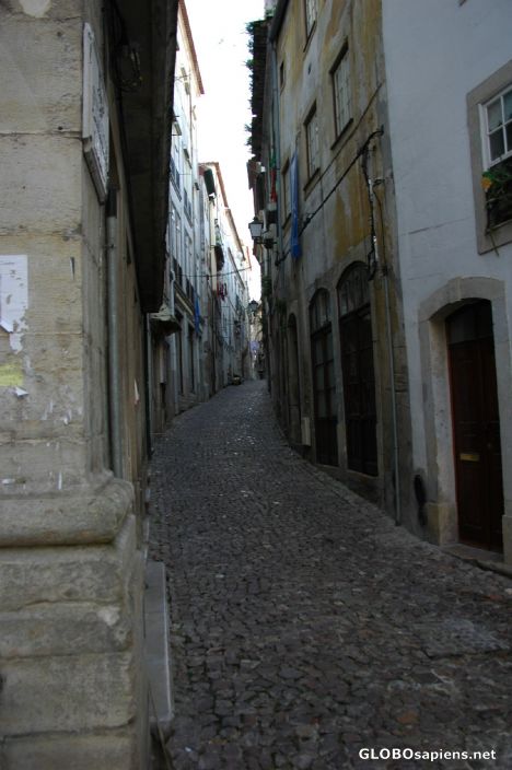 Postcard Narrow street in old Coimbra