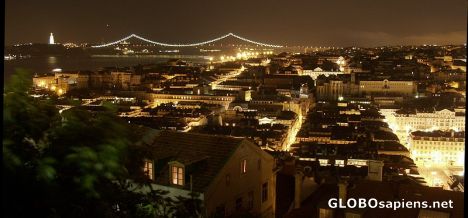 Postcard Lisbon by night