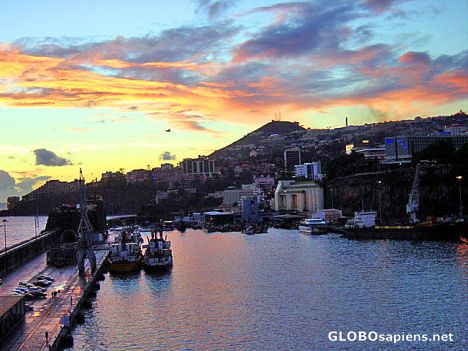 Postcard Sunset over Funchal, Maderia