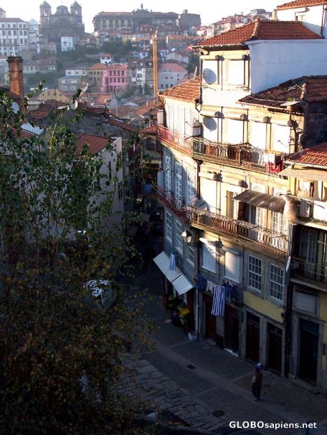 Postcard The narrow street of Rua Pena Ventosa