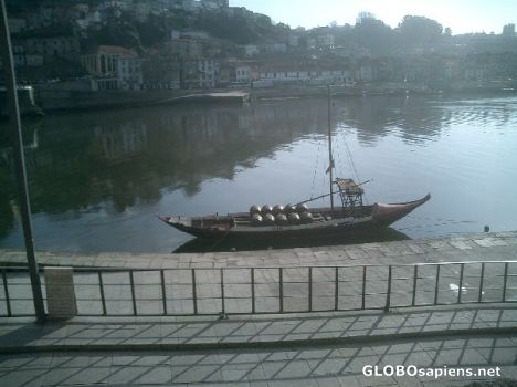 Postcard Typical boat to bring wine from up the Douro