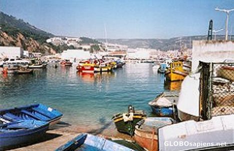 Postcard The fishing harbour
