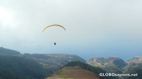 Postcard Paragliding over Paul da Serra