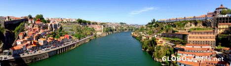 Postcard Porto (PT) - River Douro and Eiffel's Bridge