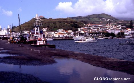 Postcard Faial Island - Old Port of Horta -