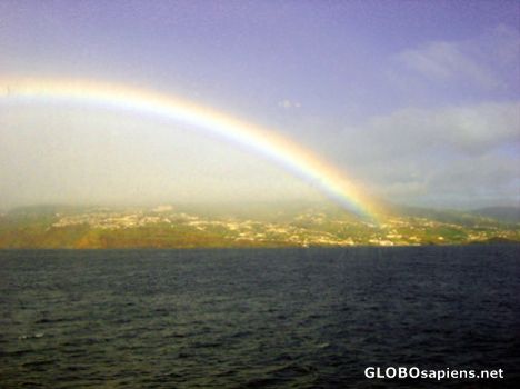 Postcard Rainbows end in Madeira
