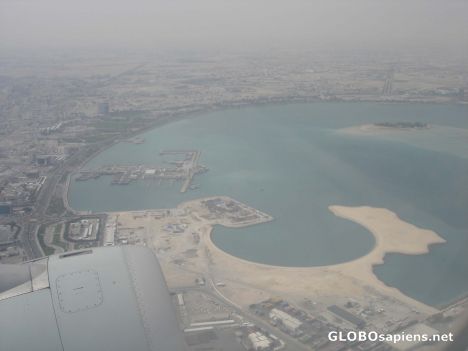 Postcard view at take off from Doha Airport
