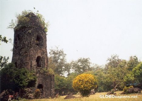 Postcard Ruins of the Cagsawa Church