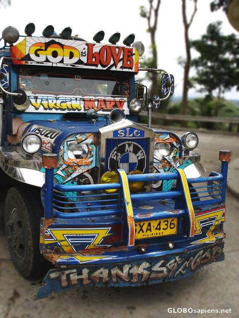 Postcard Jeepney - philippine transportation
