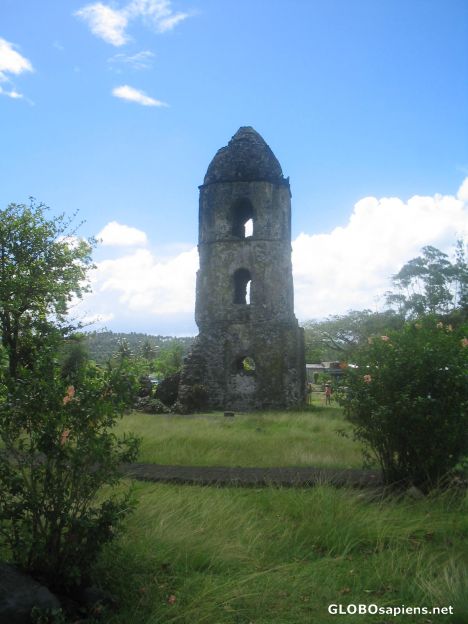 Postcard The Ruins of Church of Gagsaua in Albay