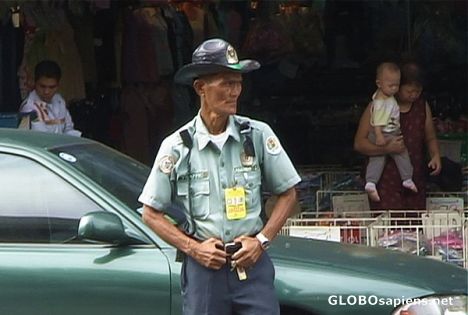 Postcard Traffic officer
