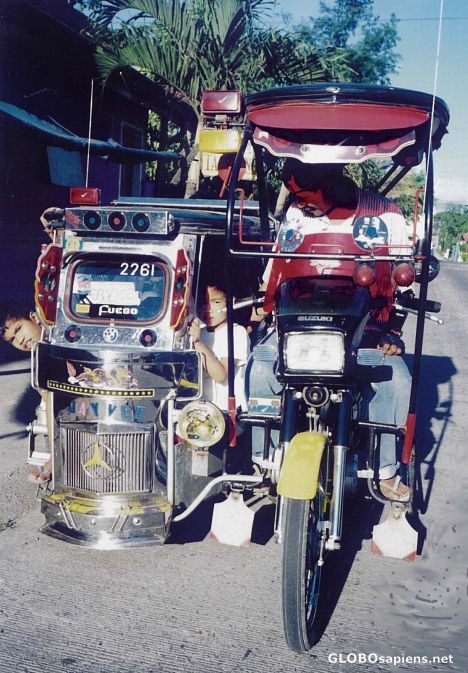 Postcard Tricycle Taxi