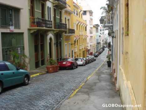 Postcard A street in Old San Juan