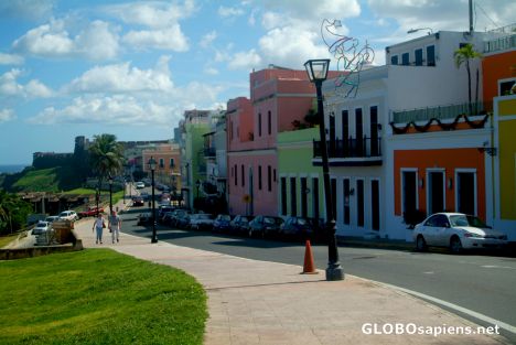 Postcard San Juan - the fort front avenue
