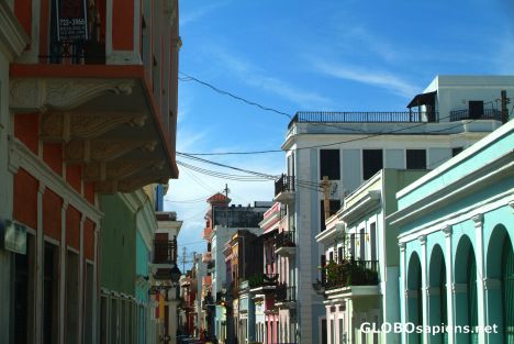 Postcard San Juan - old town street