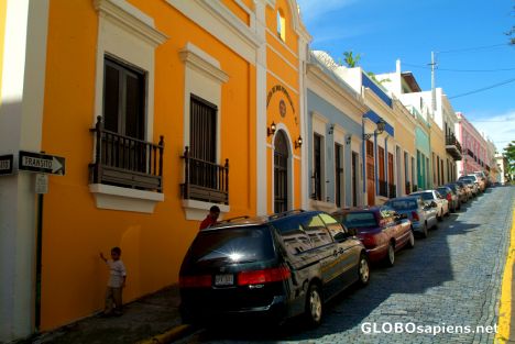 Postcard San Juan - steep street