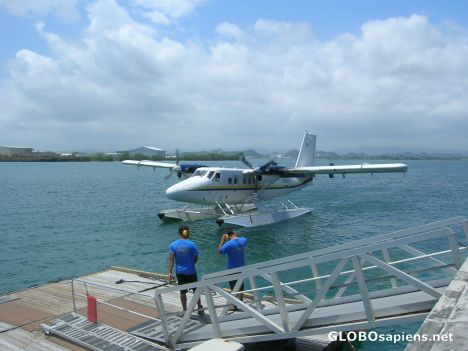 Postcard Seaplane to Virgin islands