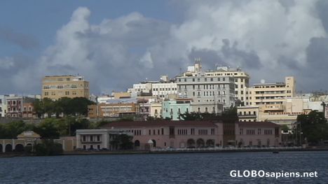 Postcard Old San Juan - view from the bay