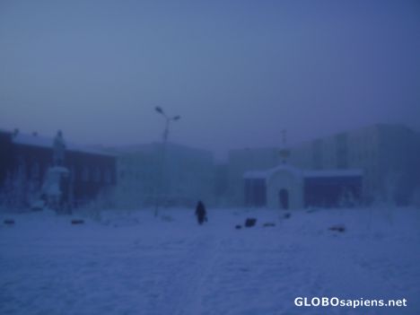 Yakutsk in winter looks like a ghost town