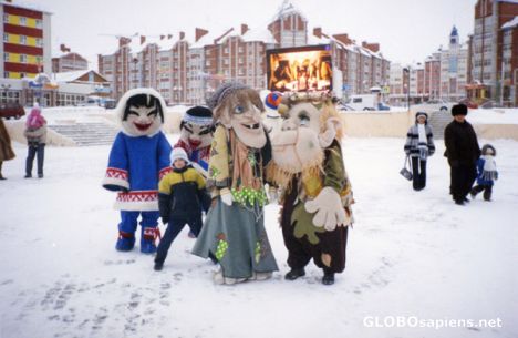 Postcard October Revolution holiday in the Arctic Ocean
