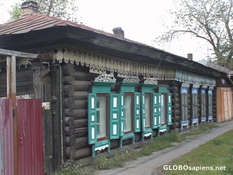 Postcard Old house in Krasnoyarsk