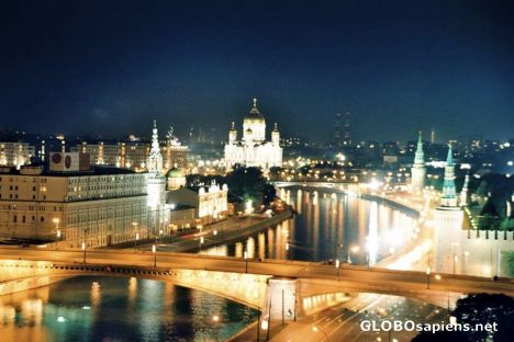 Postcard Moscow by night