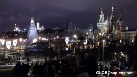 Postcard Kremlin from the distance