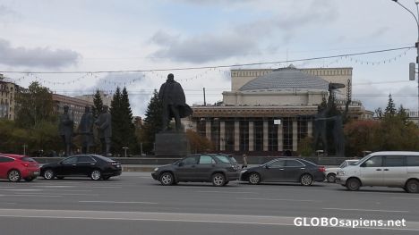 Postcard Lenin in Novosibirsk